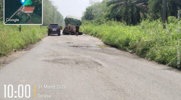 Jalan Rusak Parah di Ogan Ilir, Truk Patah Gardan hingga Picu Kemacetan