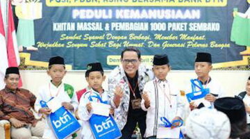 Ratusan Anak Antusias Ikuti Khitan Massal Gratis oleh PDBN, PGSI dan RSINU Kerjasama Bank BTN