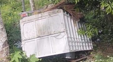 Truk Diduga Angkut Gondorukem Terjun ke Jurang di Agara, Nopol Ditutup, Lokasi Dijaga Ketat