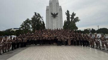 Dipimpin Ketua Dede Lubis, PC GM FKPPI 0201 Kota Medan Ziarah dan Tabur Bunga HUT ke 48 GM FKPPI di TMP Bukit Barisan Bersama PD II